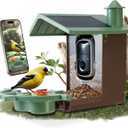 Smart Bird Feeder with Camera Solar Powered Outdoor - 2K HD Live Video, AI Bird ID, Squirrel-Proof, Instant Alerts & IP65 Weatherproof Outside, Great Gift for Familys & Friends