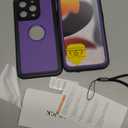 rumlick for iPhone 15 Pro Waterproof Case, Shockproof & Dustproof with Screen Protector for iPhone 15 Pro 6.1”-Purple