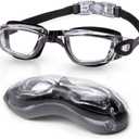 Aegend Swim Goggles, Swimming Goggles No Leaking Full Protection Adult Men Women Youth (Black Clear)