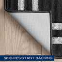 Nautica – Runner Rug | Indoor Runners for Hallways and Entry Rugs| Non-Slip and Non-Skid Entry and Kitchen Door Mat| Machine Washable Entryway Carpet Rugs | 2'6" x 10' | Double Border Black