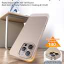 TORRAS Magnetic Slim Fit for iPhone 16 Pro Max Case with Stand, Compatible with MagSafe, Built-in Stash Stand, Thin 16 ProMax Case, Light Anti-Scratch Matte Hard PC 6.9 inch, Desert Titanium