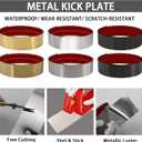 Lunghaa Metal Kick Plate, Self-Adhesive Kickplate, Baseboard Molding Trim, Anti-Scratch Base Cover for Wall, Door, Kitchen Cupboard Protection (9.8FT x 3.9IN, Brushed Silver)