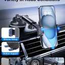 3-in-1 Phone Mount for Car [2025 Most Stable and Flexible Suction Cup] Vent Dashboard Windshield Cell Phone Holder Car Fit for iPhone, Samsung, All Phone