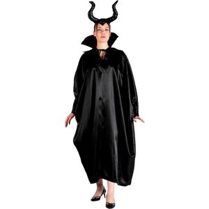 Ciao-Kit Witch Maleficent Cape and Hat, One Size Women's Accessories, Black, Size LARGE