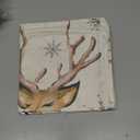 AVOIN colorlife Christmas Snowman Reindeer Gloves Eucalyptus Throw Pillow Covers, 18 x 18 Inch Winter Holiday Stripes Cushion Case Decoration for Sofa Couch Set of 4 (Grey)