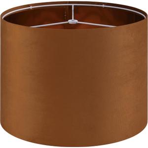 GO&SO 1 PCS Burnt Orange Velvet Drum Lamp Shade,Modern Replacement Lamp Shades 13" Top x 13" Bottom x 10" High(Spider) Medium Fabric Lampshade for Table Lamp,Floor,Bedside -Assembly Require