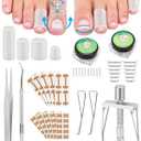 Ingrown Toenail Removal Kit, Ingrown Toenail Treatment, Ingrown Toenail Corrector Tools Come with Podiatry Toenail Braces, Ingrown Toenail Corrector Strips and Patch for Toe Pain Relief