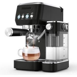 MAttinata Cappuccino Machine 20 Bar, Professional Espresso Machines for Home and Office with Automatic Milk Frothering System, Barista Compact Latte Maker for Coffee Lovers, Stainless Steel
