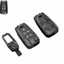 Heavy Zinc Alloy Key fob Cover, Keychain, Key Case, Accessories Compatible with Chevy Chevrolet Equinox Camaro Cruze Malibu Impala Spark Sonic GMC Buick Terrain Encore Allure Regal (Model-B)