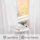 MIULEE Faux Linen Curtains 63 Inch Length 2 Panels Natural White Semi Sheer Curtain with Back Tab Rod Pocket, Light Filtering Window Privacy Burlap Drapes for Living Room Bedroom 42W x 63L