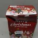 6.4FT Christmas Inflatables Santa Claus Playing Guitar Santa Parrot Outdoor Decorations Blow Up Yard Xmas Decor with Built-in LED Lights for Holidays Lawn Home Indoor Outside