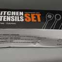 AOTHOD Silicone Cooking Utensils Set - 446F Heat Resistant Kitchen Utensils,Turner Tongs,Spatula,Spoon,Brush,Whisk,Kitchen Utensil Gadgets Tools Set for Nonstick Cookware,Dishwasher Safe (BPA Free), Large