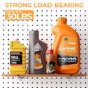 INCLY 50 Pack 6 Inch Pegboard Hooks, 1/4" Heavy Duty Peg Board Hooks Accessories with Rubber Tipped, Peg Board Tool Hangers Fit 1/4" Pegboard for Hanging Tools Garage, Craft Room, Kitchen, Store