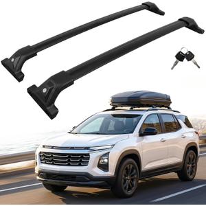 330 lb Roof Rack Cross Bars Fit for 2025-2026 Chevy Equinox
Not for EV; Lockable Aluminum Bars for Factory Raised Rails; Sunroof-Friendly, No-Drill; for Cargo Box, Kayak, Bike & Skis
