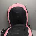 otoez Car Seat Covers Full Set, 5 Seat Pink Leather Seat Cover for Car, Waterproof Automotive Front and Back Seat Protectors for Most Sedens Trucks SUVs, Black & Pink (No Pillows)