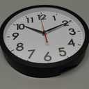 AKCISOT Wall Clock 10 Inch Silent Non-Ticking Modern Clocks Battery Operated - Analog Small Classic for Office, Home, Bathroom, Kitchen, Bedroom, School, Living Room (Black)