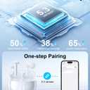 Wireless Earbuds, Bluetooth 5.3 Ear Buds, Headphones with Clear Stereo Sound, 40H Playtime with LED Digital Display, IPX7 Waterproof Earphones Built-in Mic for Phone Tablet Sports Workout