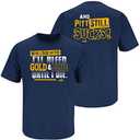Smack Apparel West Virginia Football Fans. I'll Bleed Gold & Blue Until I Die. Navy T-Shirt, Blue, L 