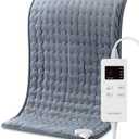 Heating Pad for Back Pain Relief, MAVOKIS Heating Pads for Cramps with Auto Shut Off Large, 6 Heat Settings Electric Heat Pad for Neck and Shoulder, 12" x 24", Moist Heat Option, Super Soft (Gray-12x24 Inch)