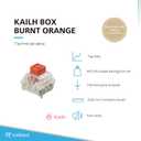 Ranked Kailh Box Key Switches for Mechanical Gaming Keyboards | Plate Mounted (Kailh Box Burnt Orange, 65 Pcs)