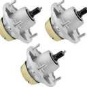 48" 54" Deck Spindle Assembly AM131680 for John Deere X520 X500 X530 LT133 LT155 LT166 AM124498 AM135349 AM144377, Fits 42M, 48C, 54C, 62C Decks (3 Pack)
