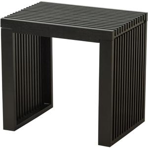 Bamboo Bench (Black, Short) 18 Inch Indoor Bench for Entryway, Living Room & Bedroom