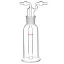 QWORK Lab Gas Washing Bottle Glass 500ML Vacuum Trap  Heavy Duty Borosilicate Glass with 29/32 Ground Joint  Ideal for Chemistry Lab Glassware Kit