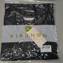 KIRUNDO Long Sleeve Shirts for Women 2025 Fall Fashion Outfits Going Out Tops Collar V Neck Blouses Ribbed Knit Loose Tunic (Large, Black)