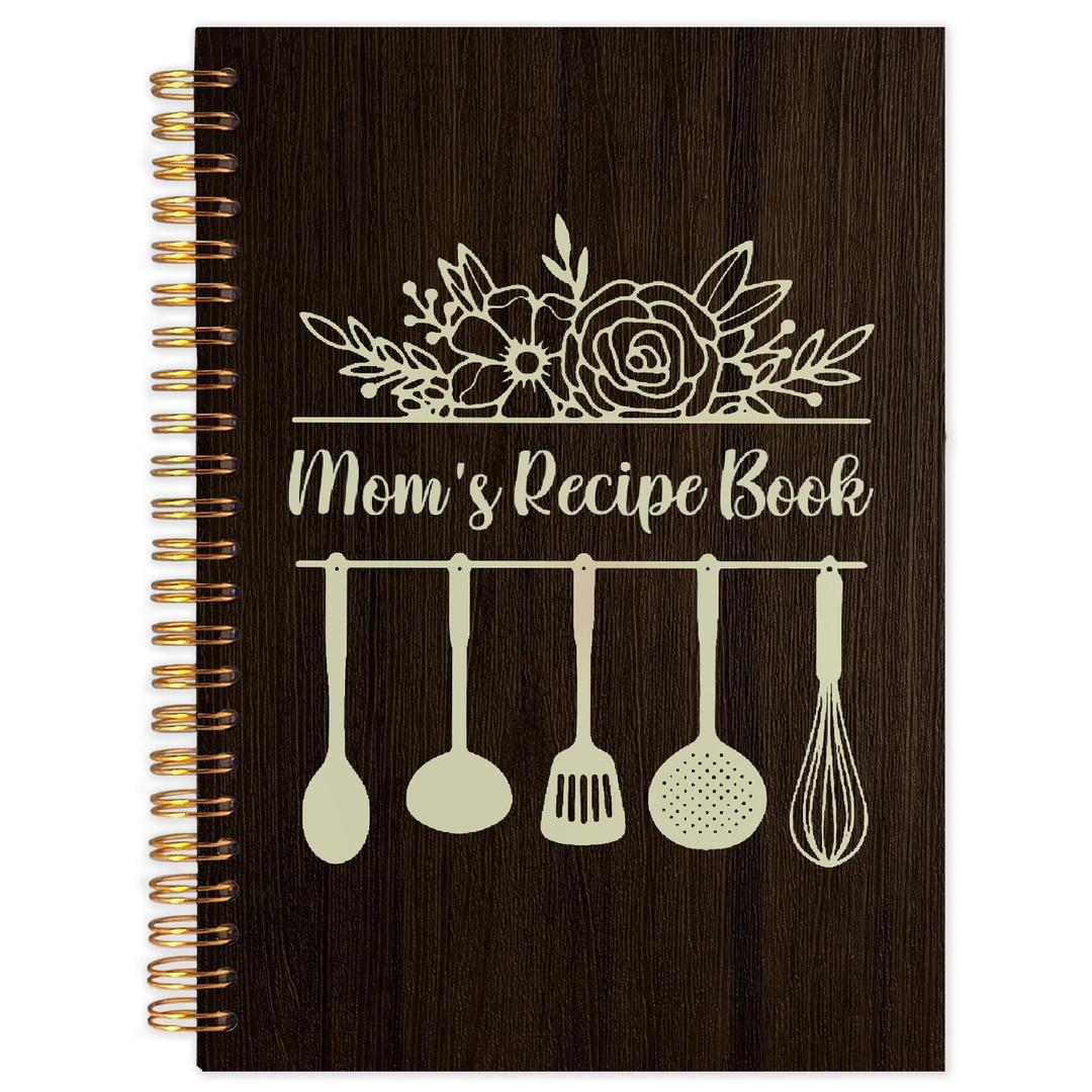 SNNDER Mom Gifts Notebook Journal, Mom's Recipe Spiral Notebook, Recipe Book To Write In Your Own Recipes, Cooking Journal for Mother, 5.5x8.3 Inch