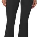 Sunzel Mini Flare Leggings for Women, High Waist Yoga Pants with Tummy Control, Casual Gym Workout Bootcut Leggings (Large, Black)