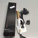 2 in 1 Curler and Straightener Travel Dual Voltage Curling Iron 1.25 Inch Normal Size Hair Curler Ceramic with EU/UK Plug Adapter for Travel Curling Wand Adjustable Temperature and Anti-Tangle