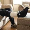 Cast Sock Cover for Foot, Adjustable Drawstring Cast Sock, Casts Cover for Foot Men and Women (Black)