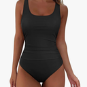 Firpearl Underwire Swimsuits for Women Ruched Tummy Control Long Torso One Piece Bathing Suits Push Up Modest Swimwear 14