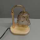 Candle Warmer Lamp Adjustable Timer - Electric Flower Glass Candles Warmers Adjustable Height Dimmable Vintage Base Modern Wax Candles Top Warmers for Small Jar Scented Wax Melts