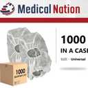 MEDICAL NATION 1000 Disposable Beard and Hair Net | Disposable Bouffant Hoods Caps, Beard Nets, Full Face Hair Nets | Unisex, Universal Size Hairnets for Food Service, Work, Cooking | White, 1000 Case