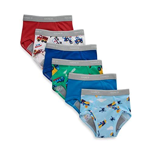 Hanes Toddler Boys Potty Trainer Boxer Briefs, 2T/3T,Blue - 6 Pack