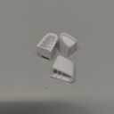 Compatible replacement pair (3 pieces) of split knobs for Lutron Skylark dimmers & fan control (WHITE)