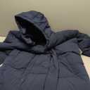 Amazon Essentials Women's Oversized Long Hooded Insulated Puffer Jacket (2X, Navy)