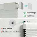 No Drill No Tools Blackout Cellular Shades,Cordless Blinds for Indoor Windows,Room Darkening Window Shades Honeycomb Blinds for Bedroom,Office,Home,Light Grey,28" w x 48" h