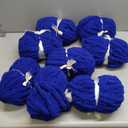 Chunky Chenille Yarn for Crocheting/Arm Knitting, Super Soft Jumbo Knit Blanket Yarn Purplish Blue 8 Pack (32 yds, 8.5 oz Each Pack)