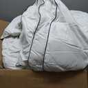 Luxury Down Fiber Comforter King Size - All Season Duvet Insert with High Fill Power - Weighted & Fluffy, Medium Warmth - White (106x90)