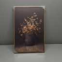 ZZLWBKGL Vintage Dried Floral Framed Wall Art Dark Moody Botanical Canvas Wall Art Cottage Core Pictures Wall Decor Rustic Still Life Art Prints for Living Room Bedroom Study (24"L x 16"W)