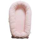 Deluxe Infant Lounger, Baby Nest Cover for Baby Girls & Boys, Newborn Essentials for Baby 0-12 Months, 100% Cotton, Portable Travel Bed (Corduroy Cotton, Mistyrose)