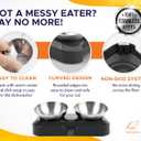 Cat Food Bowl - KATSUPREME Cat Bowls for Indoor Cats | Set of 2 Stainless Steel Bowl, Tilted Bowls Elevated Anti Vomiting, Non-Slip Base, Ant Proof Food & Water.