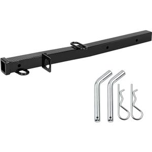 45048 Trailer Hitch Receiver Adapter Reducer, 2-1/2 to 2 Inch | Adjustable 24 to 34 Inch Hitch Extension, 4,500 lbs Capacity with 2 Hitch Pins for Trailer, RV, Bike Rack