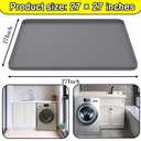2727inch Washer Drain Pan Silicone Mat, With Raised Edge Washing Machine Silicone Mat, Multi-function Non Slip, Soft Foldable Portable Waterproof Padgrey