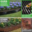 Corrugated Metal Garden Edging, 8'' x 45' Rustproof Edging for Landscape, Flexible Garden Border for Flower Bed, Garden Fence, Lawn, Paver Edging (Black)
