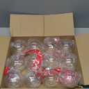 12 Pcs 3.15 Inch Clear Plastic Fillable Ornament Balls, Removable Top Clear Hanging Ornaments Ball, DIY Plastic Ornaments Round Balls, Perfect for Decoration On Christmas Trees, Wedding, Party