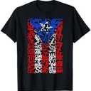 Puerto Rican Flag Shirt Towns and Cities of Puerto Rico T-Shirt M