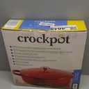 CrockPot Crock Pot Artisan Enameled Cast Iron Braiser W/Lid, 5 Quart, Scarlet Red
